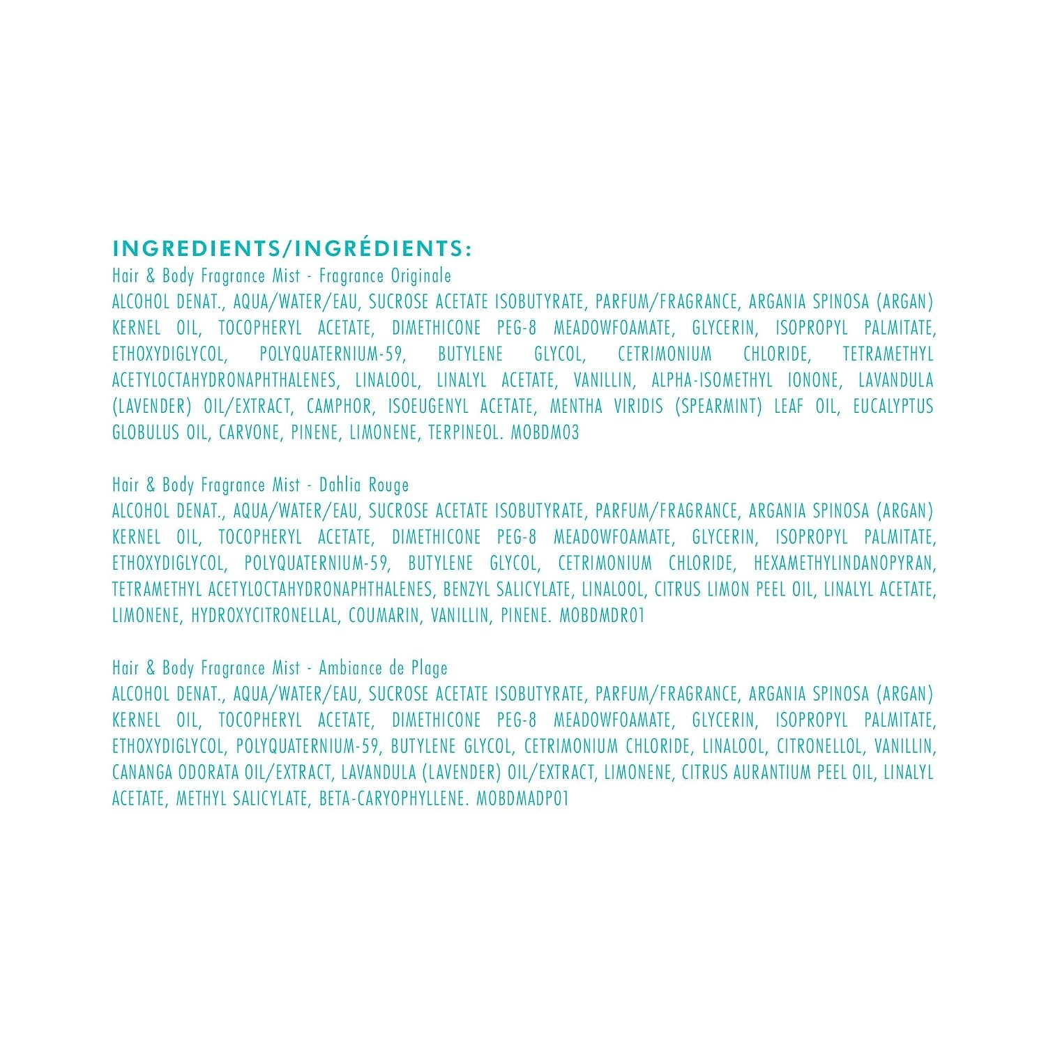 Moroccanoil Hair & Body Fragrance Mist Travel Trio Scent Bundle