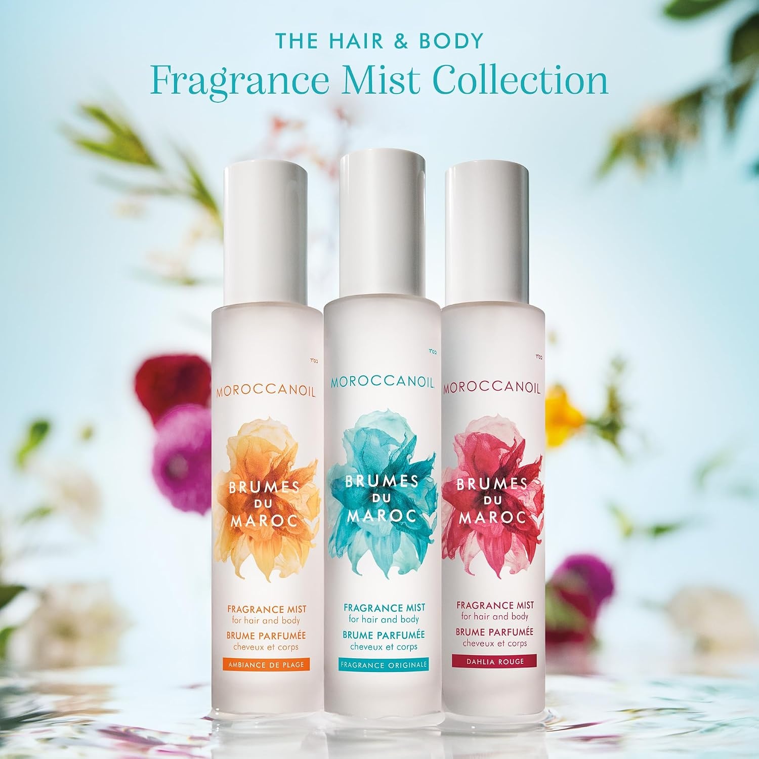 Moroccanoil Hair & Body Fragrance Mist, Dahlia Rouge, Full & Travel Size Bundle