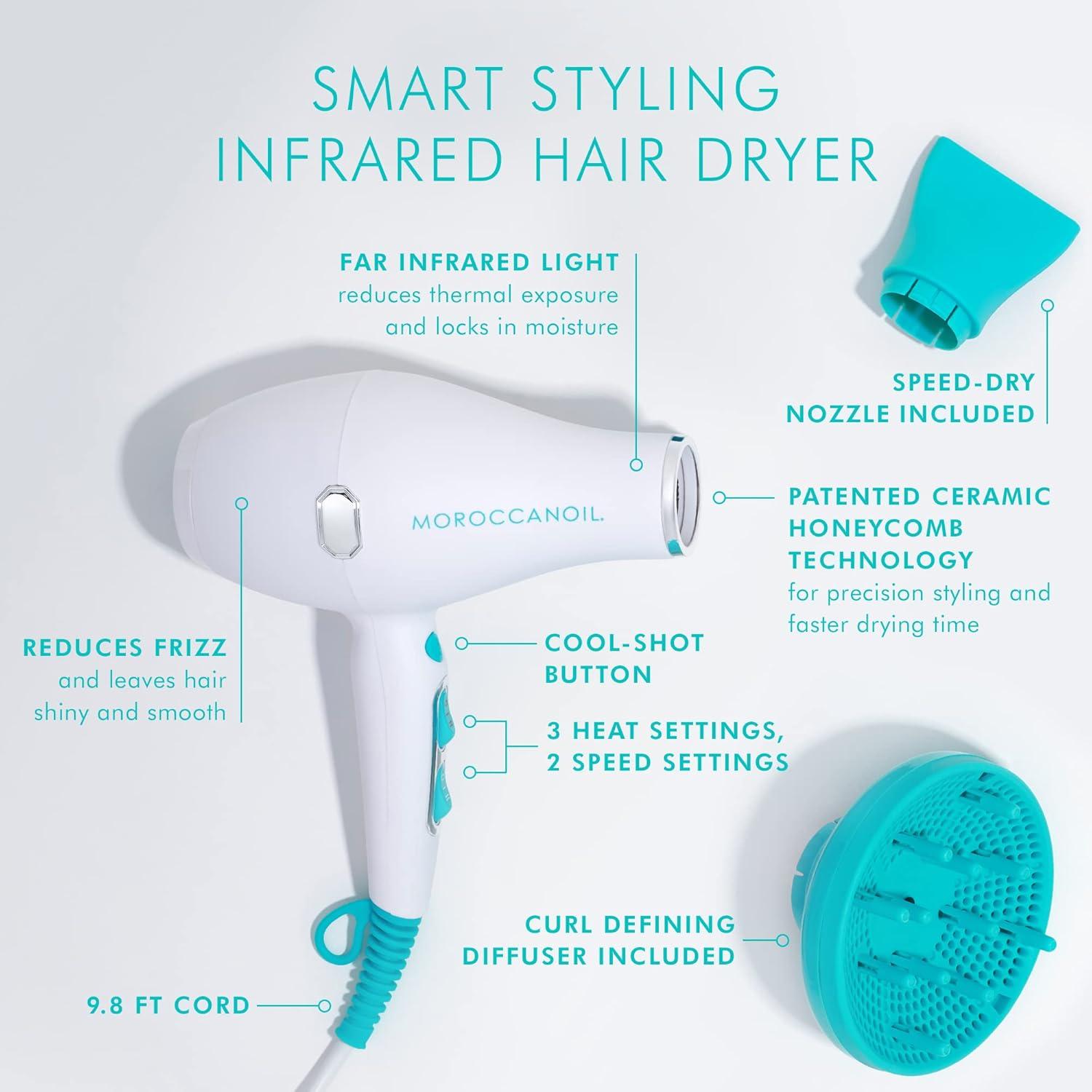 Moroccanoil Smart Styling Infrared Hair Dryer & Perfect Defense Bundle
