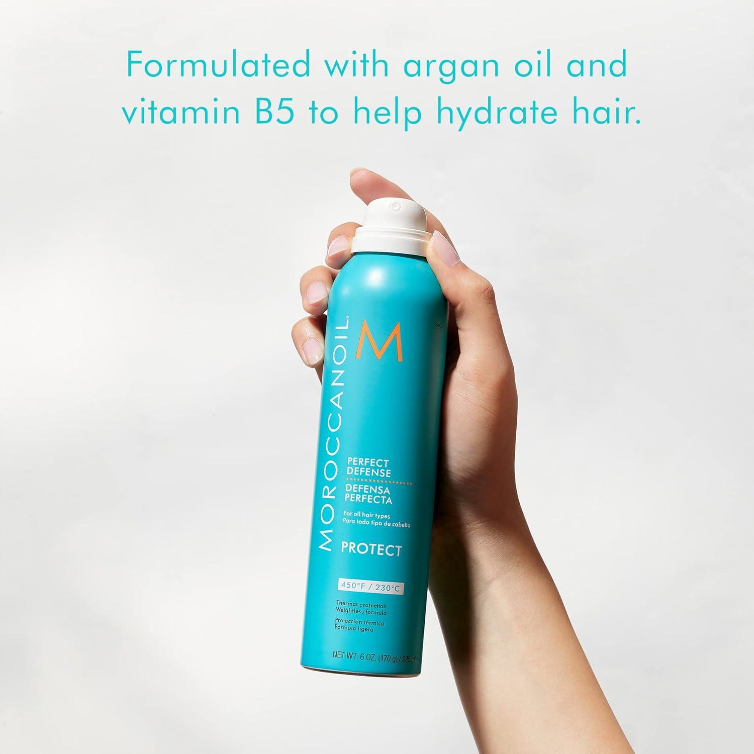Moroccanoil Perfectly Polished Titanium Flat Iron & Perfect Defense Bundle