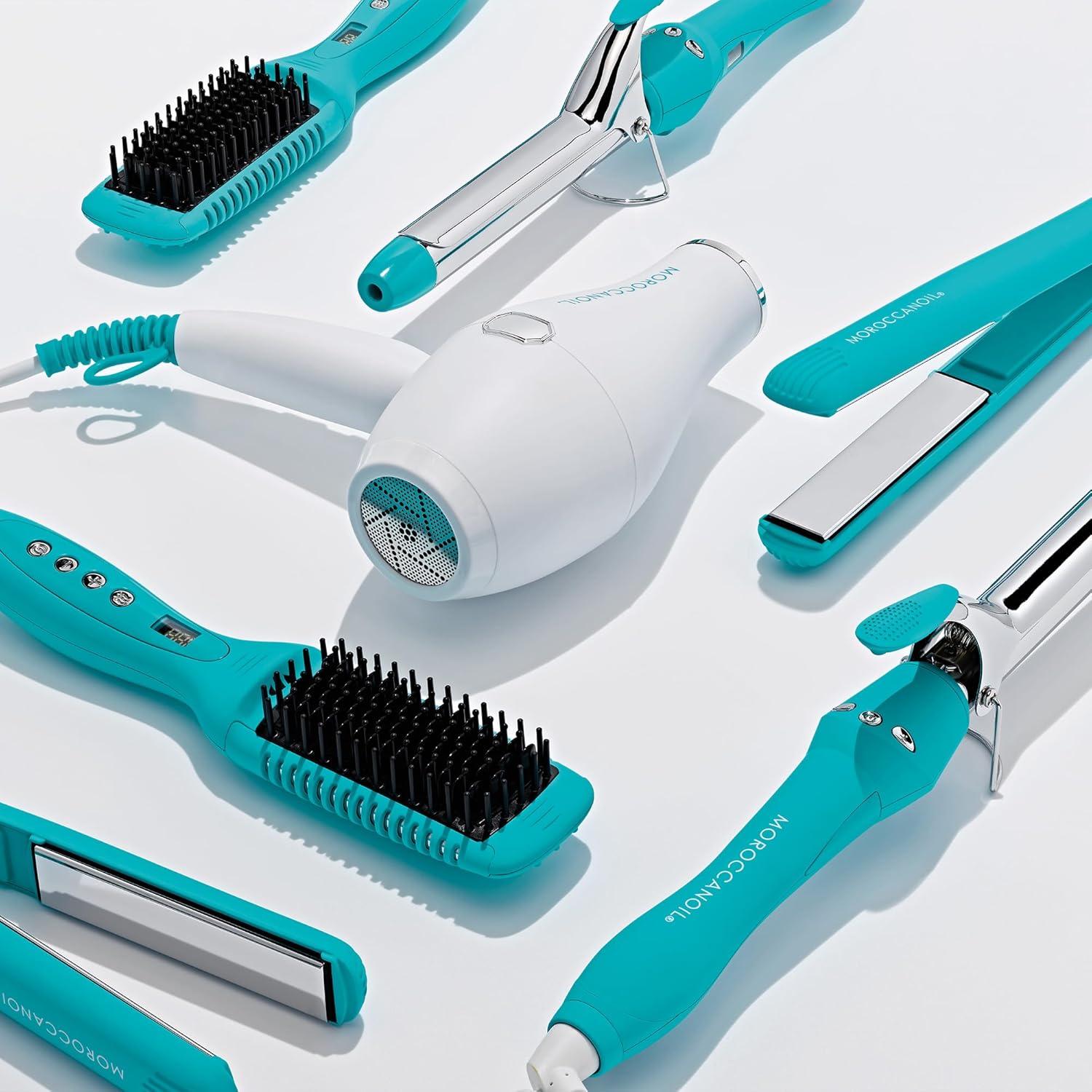 Moroccanoil Perfectly Polished Titanium Flat Iron & Perfect Defense Bundle