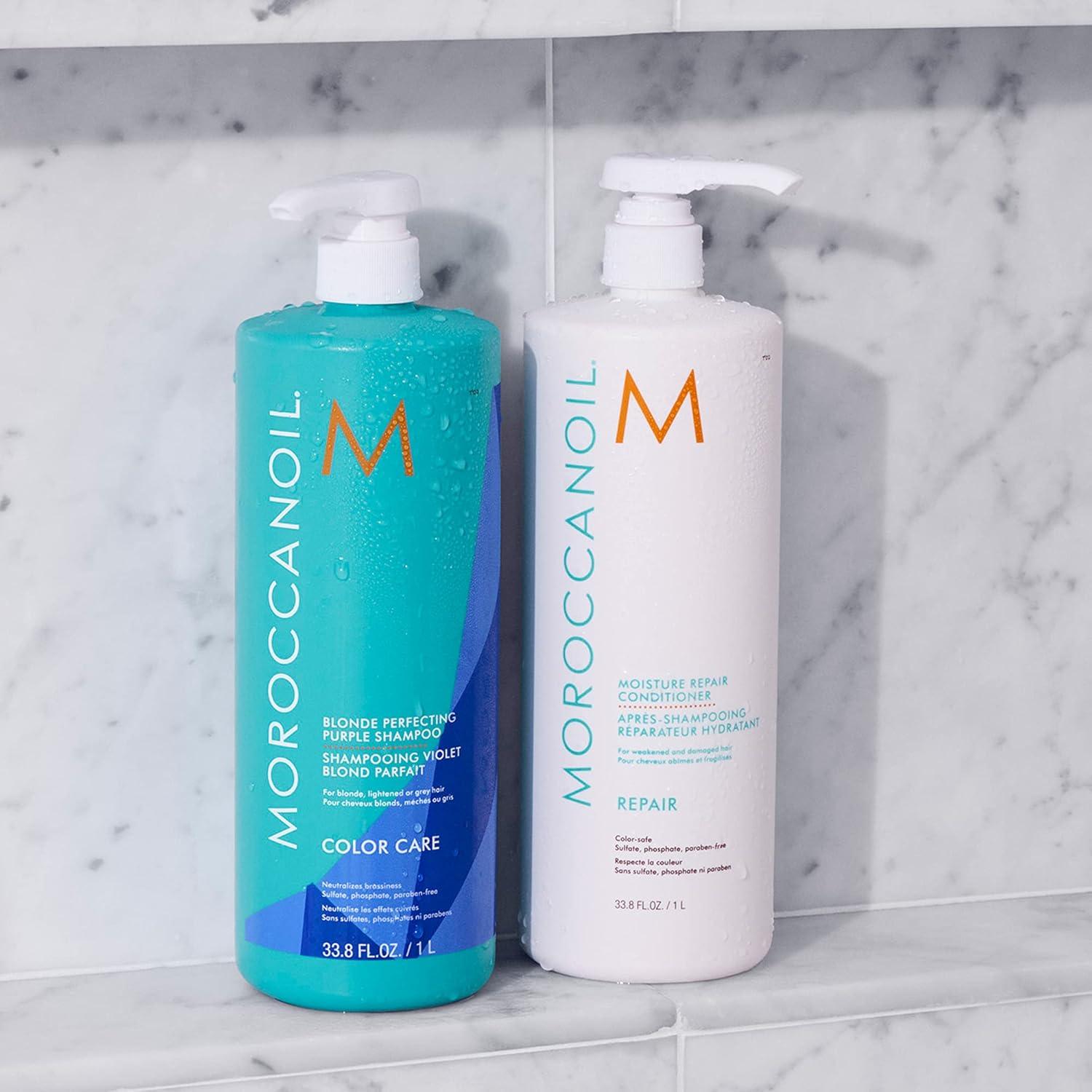 Moroccanoil Blonde Perfecting Purple Shampoo(33.8 Ounce (Pack of 1))