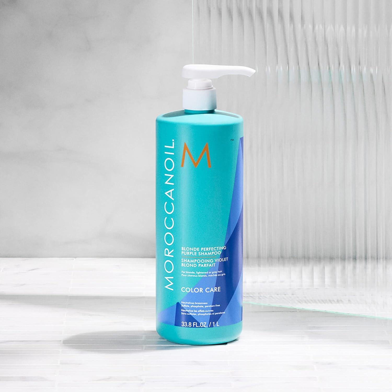 Moroccanoil Blonde Perfecting Purple Shampoo(33.8 Ounce (Pack of 1))