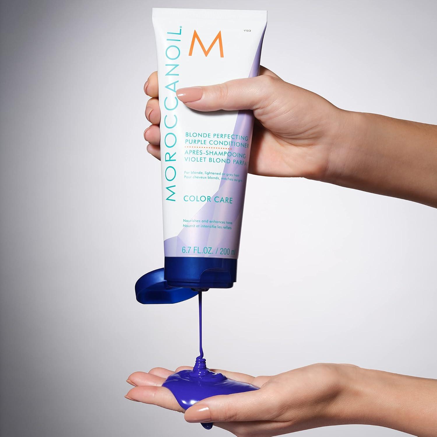 Moroccanoil Blonde Perfecting Purple Shampoo And Conditioner Bundle(6.7 Fl Oz (Pack of 1))