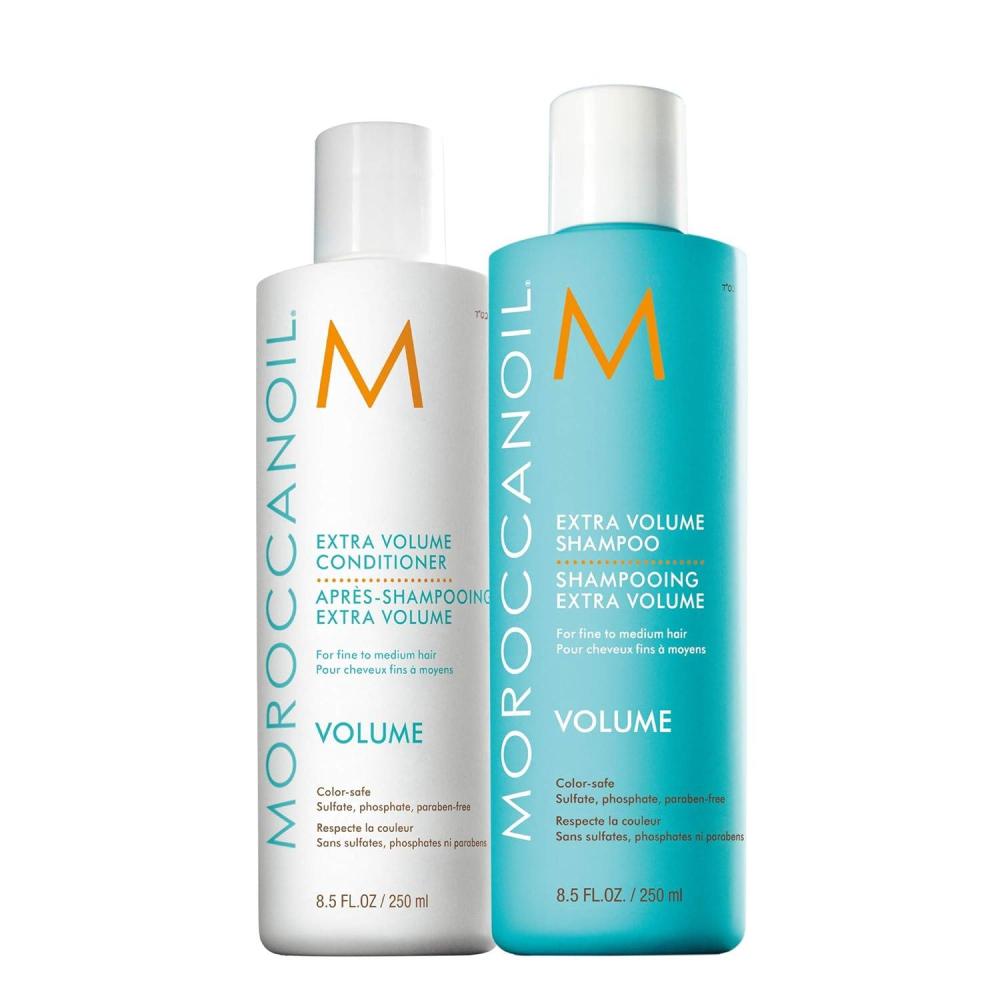 Moroccanoil Extra Volume Shampoo and Conditioner Bundle, 8.5 Fl. Oz Set