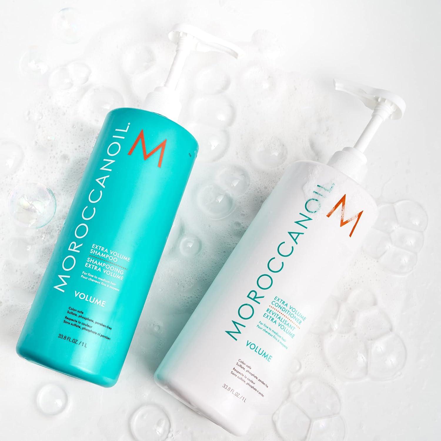 Moroccanoil Extra Volume Shampoo and Conditioner Bundle(33.8 Fl Oz)