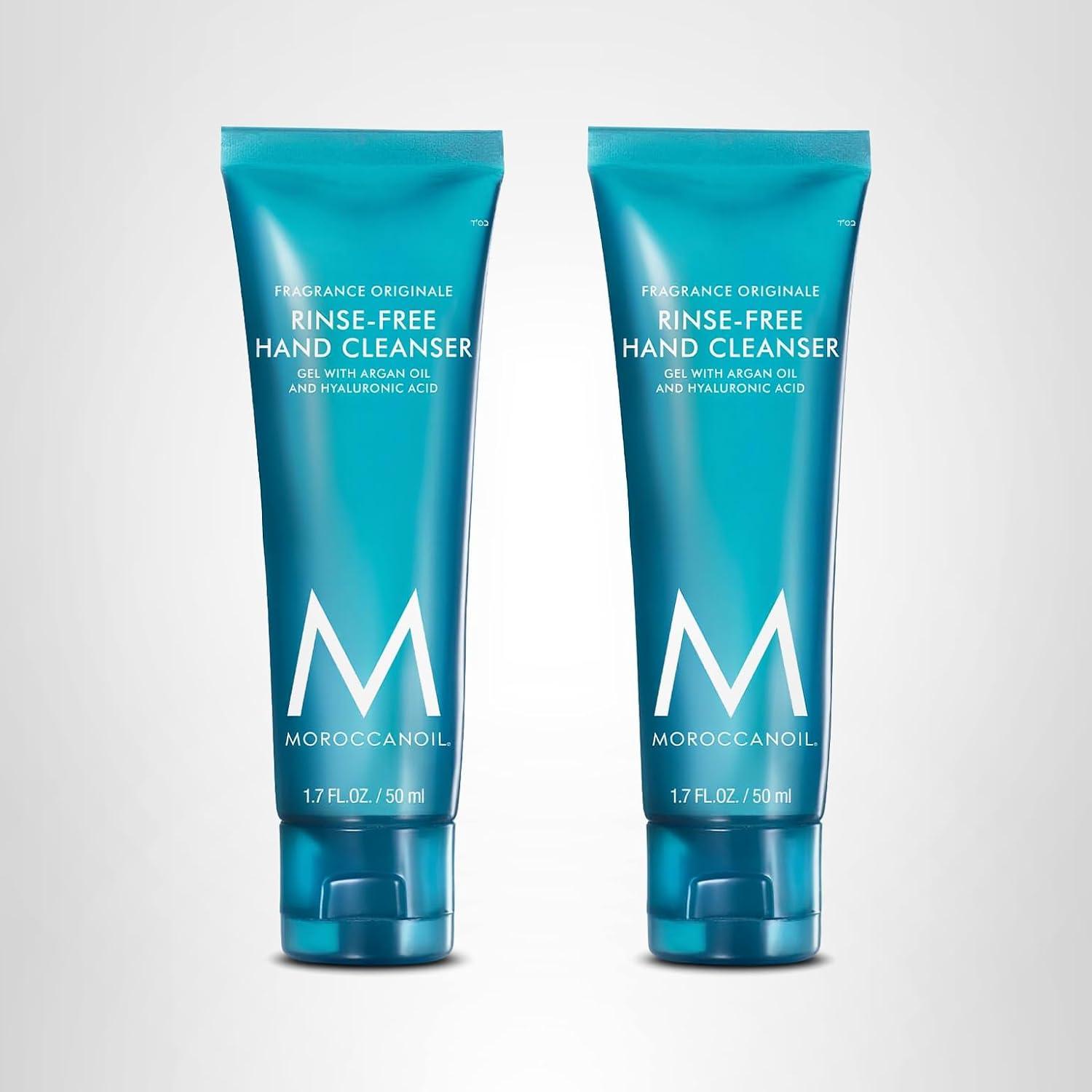 Moroccanoil Rinse-Free Hand Cleanser with Hyaluronic Acid(1.7 Fl. Oz. (Pack of 2))